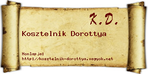 Kosztelnik Dorottya névjegykártya